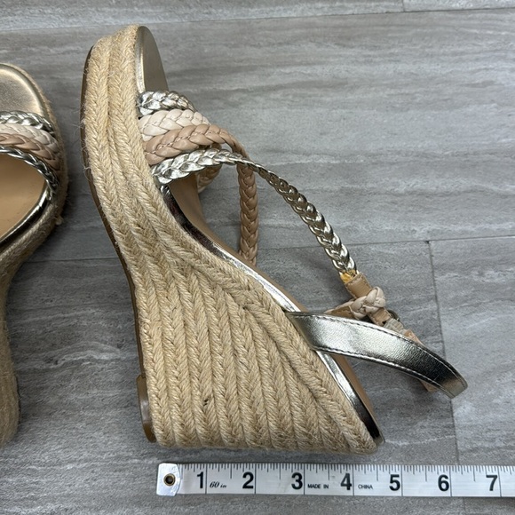 NEW! Nine West Halsee Espadrille Wedge Heel Braided Strappy Sandals Womens 7 - Picture 6 of 12
